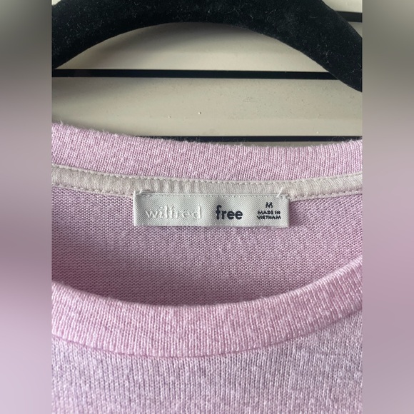 Aritzia Wilfred Free Baby Pink Crop Top - Picture 2 of 3